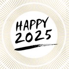 zakelijke nieuwjaarskaart  met tekst happy 2025